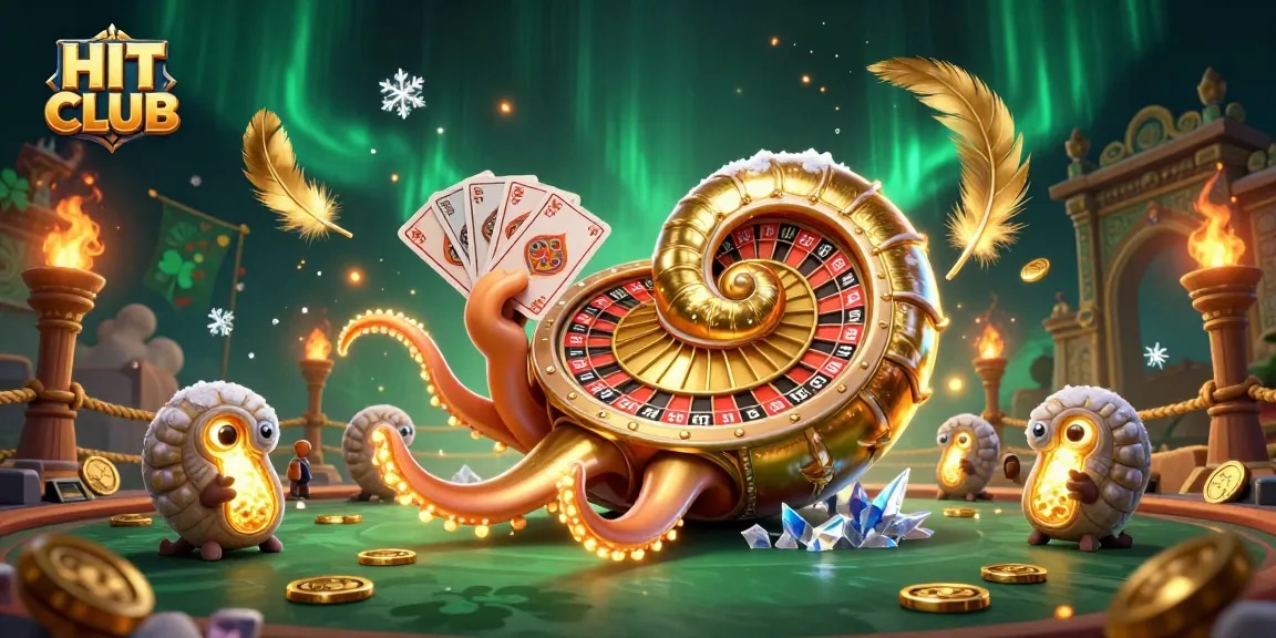 Engage in thrilling games at HIT CLUB featuring a unique nautilus roulette and glowing companions.