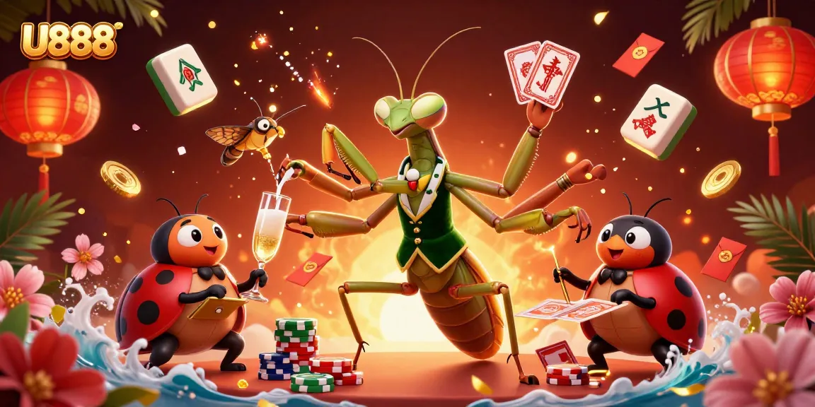 Experience thrilling gameplay at U888 with colorful animations and dynamic casino elements.