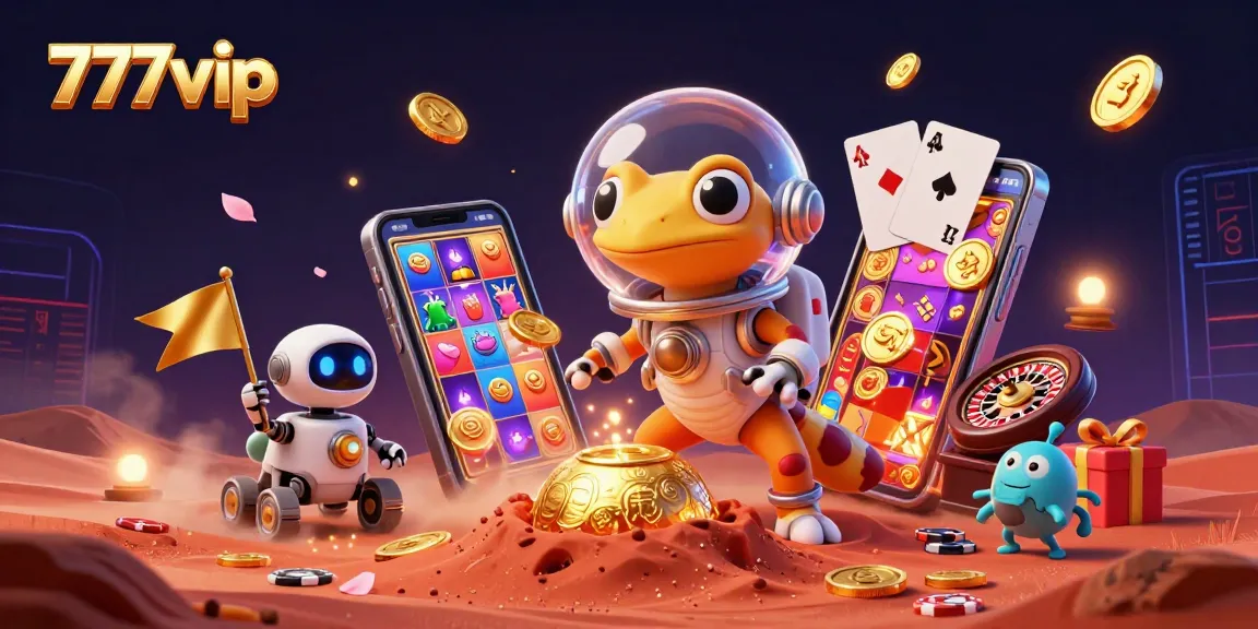 Experience thrilling adventures at 777vip as the Martian gecko finds a hidden golden casino!