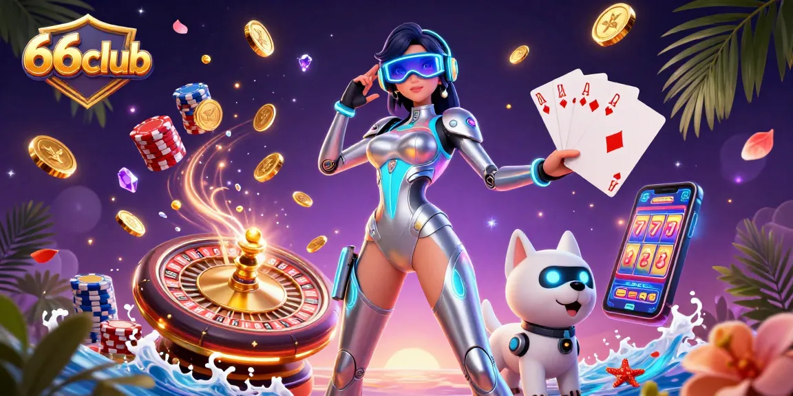 Experience thrilling gaming at 66club with vibrant casino visuals and interactive elements.