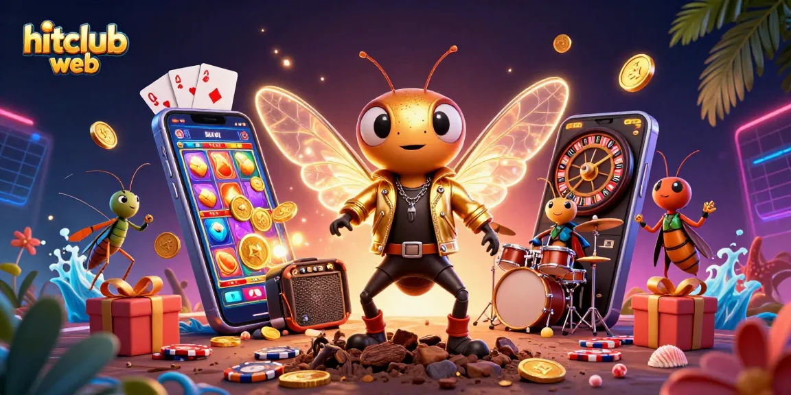Experience the thrill of hitclub web with a vibrant 3D casino scene featuring lively characters and gaming excitement.