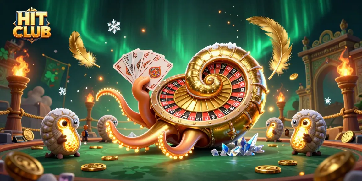 Engage in thrilling games at HIT CLUB featuring a unique nautilus roulette and glowing companions.