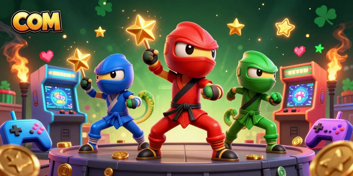 Engage with com in an exhilarating 3D illustration showcasing ninja chameleons amidst casino glory.