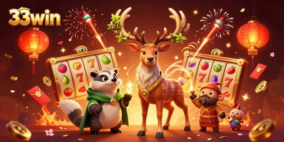 Win with 33win in an ultra-detailed 3D casino scene filled with excitement and energy.