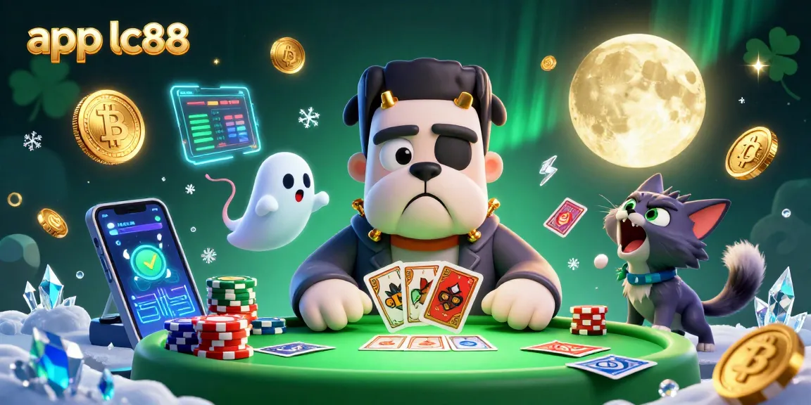 Play thrilling casino games with app lc88, featuring unique characters in a vibrant gaming atmosphere.