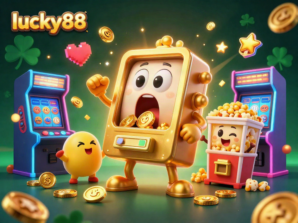 Celebrate big wins with lucky88 as a golden slot machine hits the jackpot!