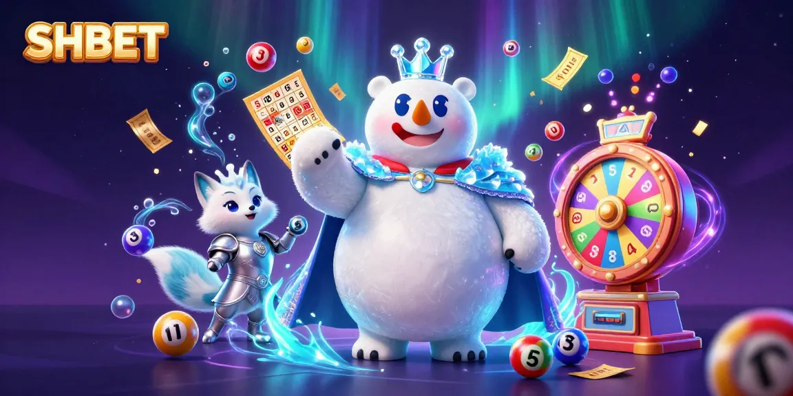 Experience the exciting world of SHBET with dynamic lottery balls and stunning casino elements.