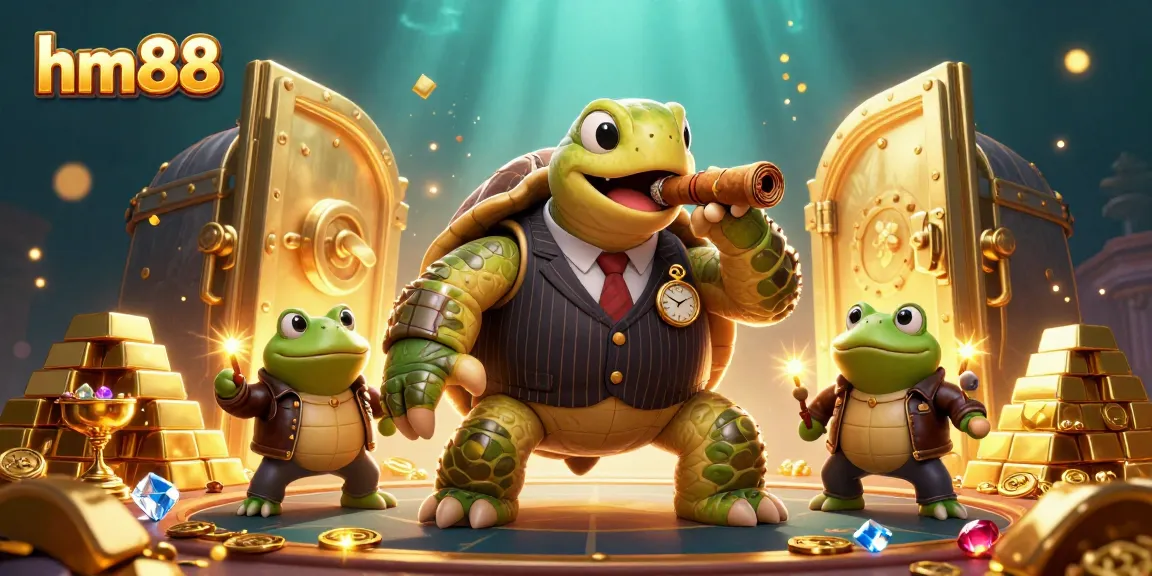 Win big at hm88 with a unique 3D casino scene, showcasing gambling excitement.
