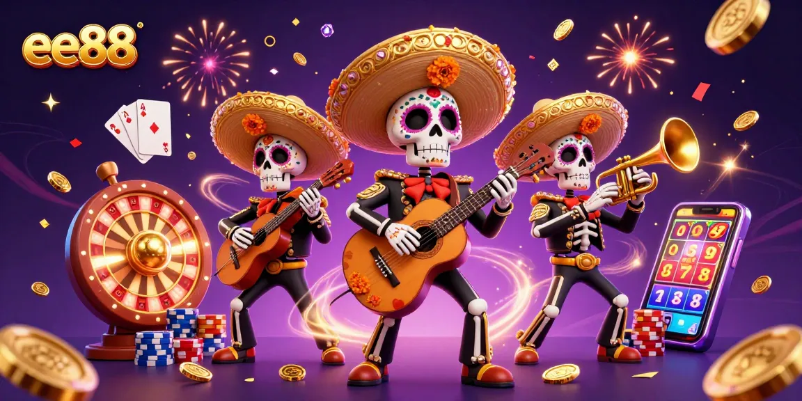 Experience exciting winnings at ee88 with a vibrant Day of the Dead casino scene.