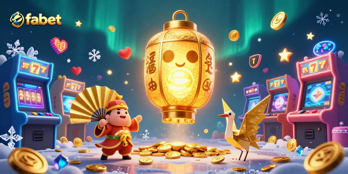 Experience the excitement of fabet with this vibrant, dynamic casino scene filled with golden lantern spirit and gaming elements