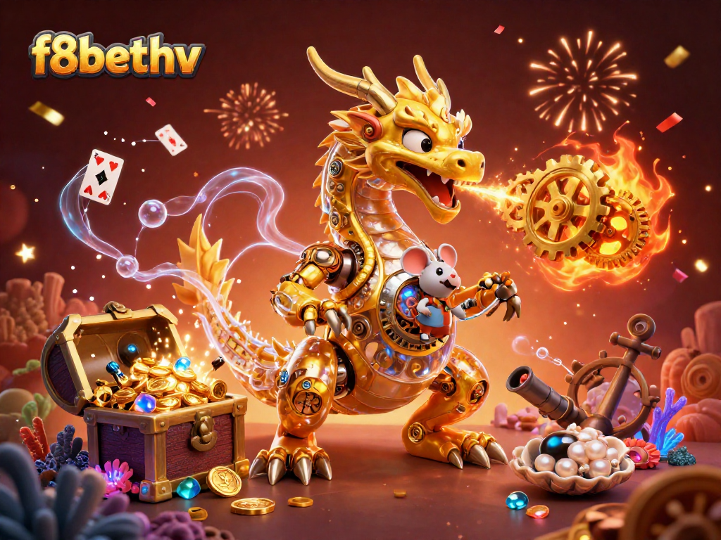 Experience the excitement of f8bethv with a golden dragon and dynamic treasure elements.