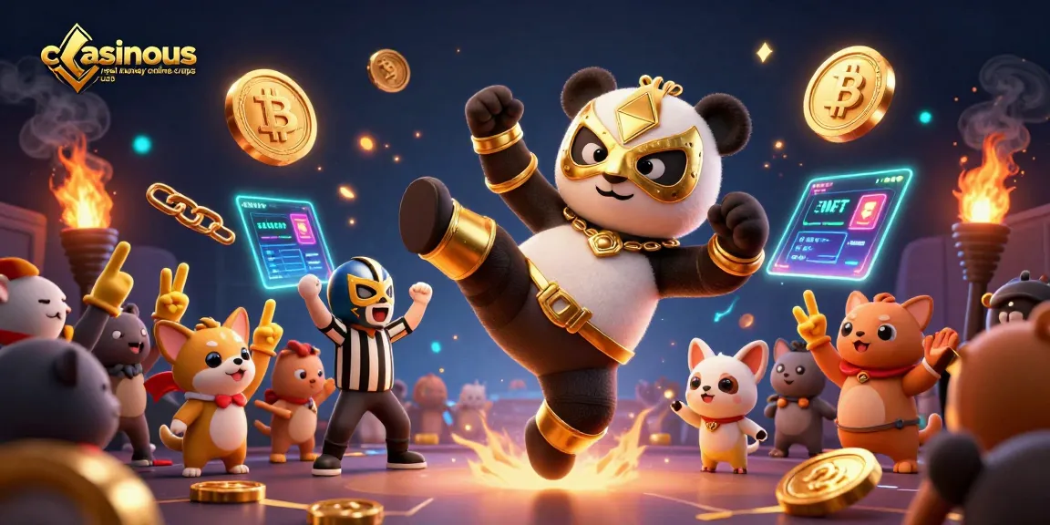Experience exciting action with casinous real money online craps usa featuring playful characters and vibrant casino elements.