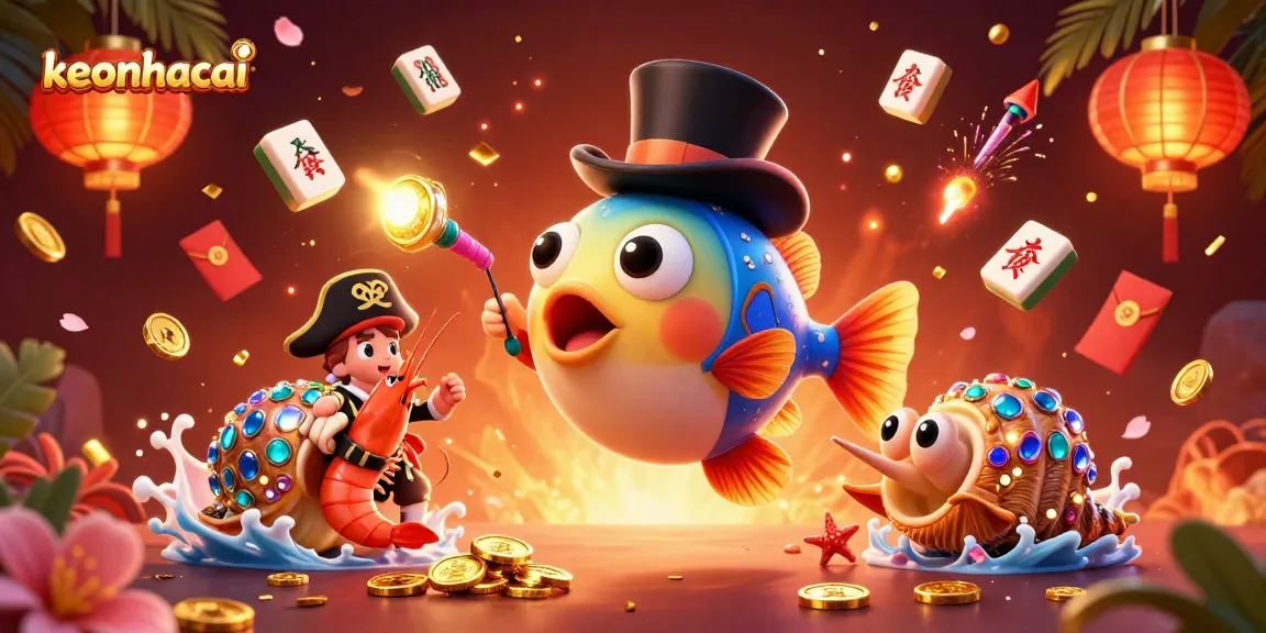 Engage with keonhacai in an exciting underwater casino scene filled with treasures and vibrant elements.