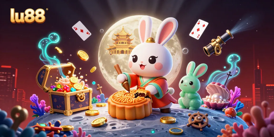 Win exciting poker chips at lu88 with the playful moon rabbit and jade companion!