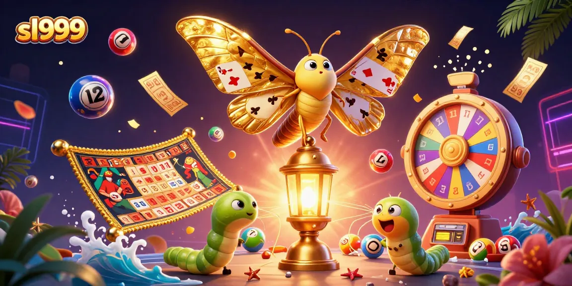 Ganhe com sl999 enquanto uma mariposa dourada inspira seus jogos de sorte em um cassino vibrante