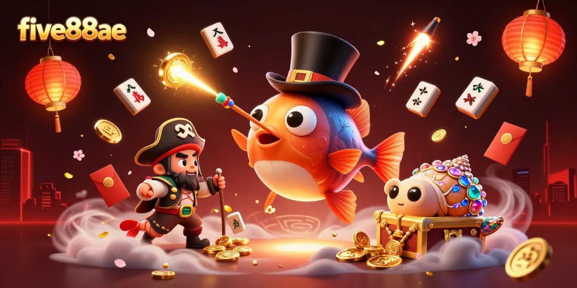 Engage in thrilling games at five88ae with a captivating 3D illustration of underwater adventure, featuring alluring treasures.
