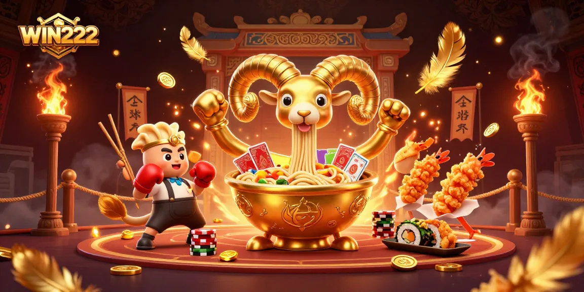 Engage with the excitement at WIN222, featuring a lively casino scene with vibrant characters.