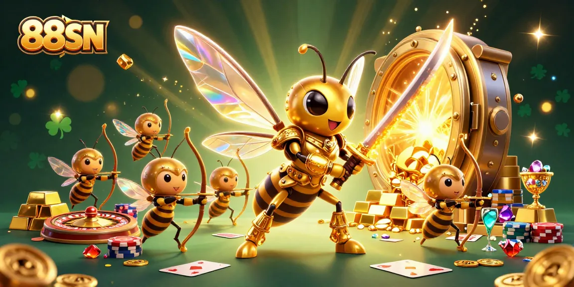 Engage with 88SN by exploring a vibrant 3D casino scene filled with dynamic gameplay elements.