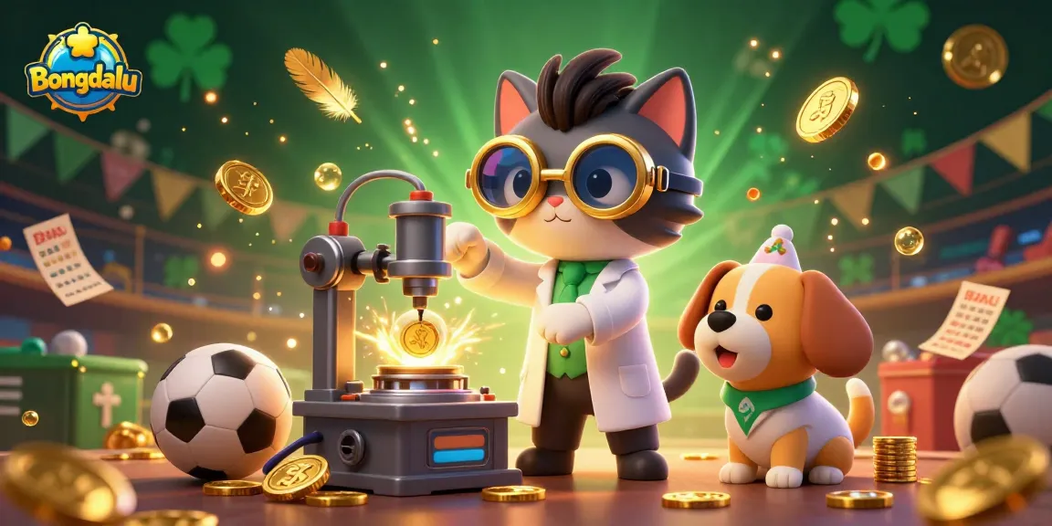 Bongdalu showcases a thrilling gambling scene featuring a mad scientist cat and dog creating winning moments with dynamic betting elements.