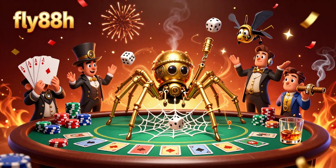 Experience thrilling gameplay at fly88h with dynamic poker action and a whimsical steampunk theme.
