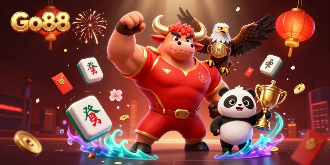 Win big at Go88 with a lively gaming scene featuring exciting characters and rich casino elements.