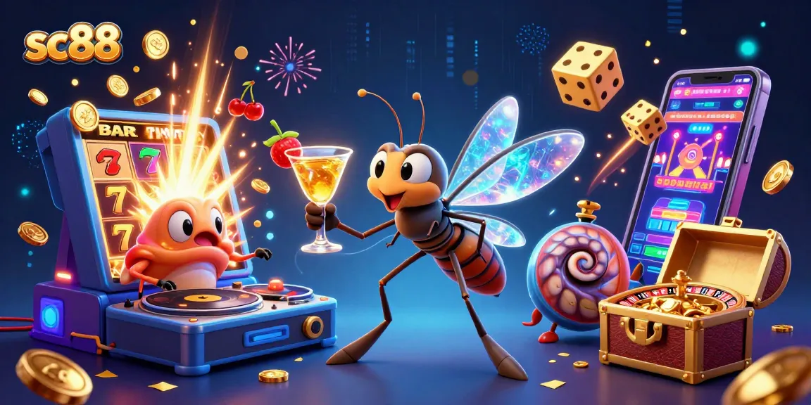 Play exciting casino games and experience jackpot thrills with sc88's vibrant 3D digital illustration.
