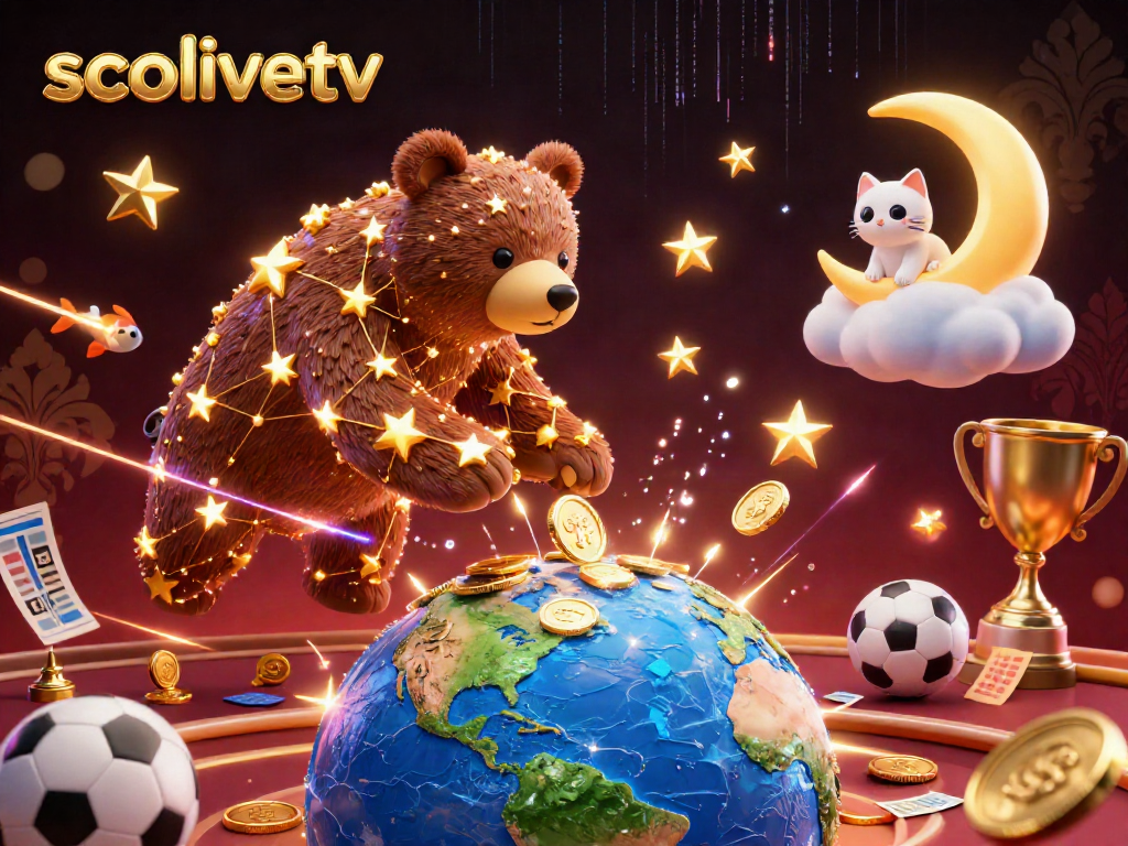 Engage with socolivetv's vibrant 3D gaming scene showcasing sports betting elements and animated characters.