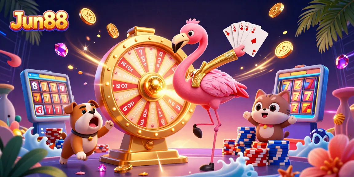 Spin to win exciting prizes at Jun88 casino with vibrant, dynamic gaming elements.