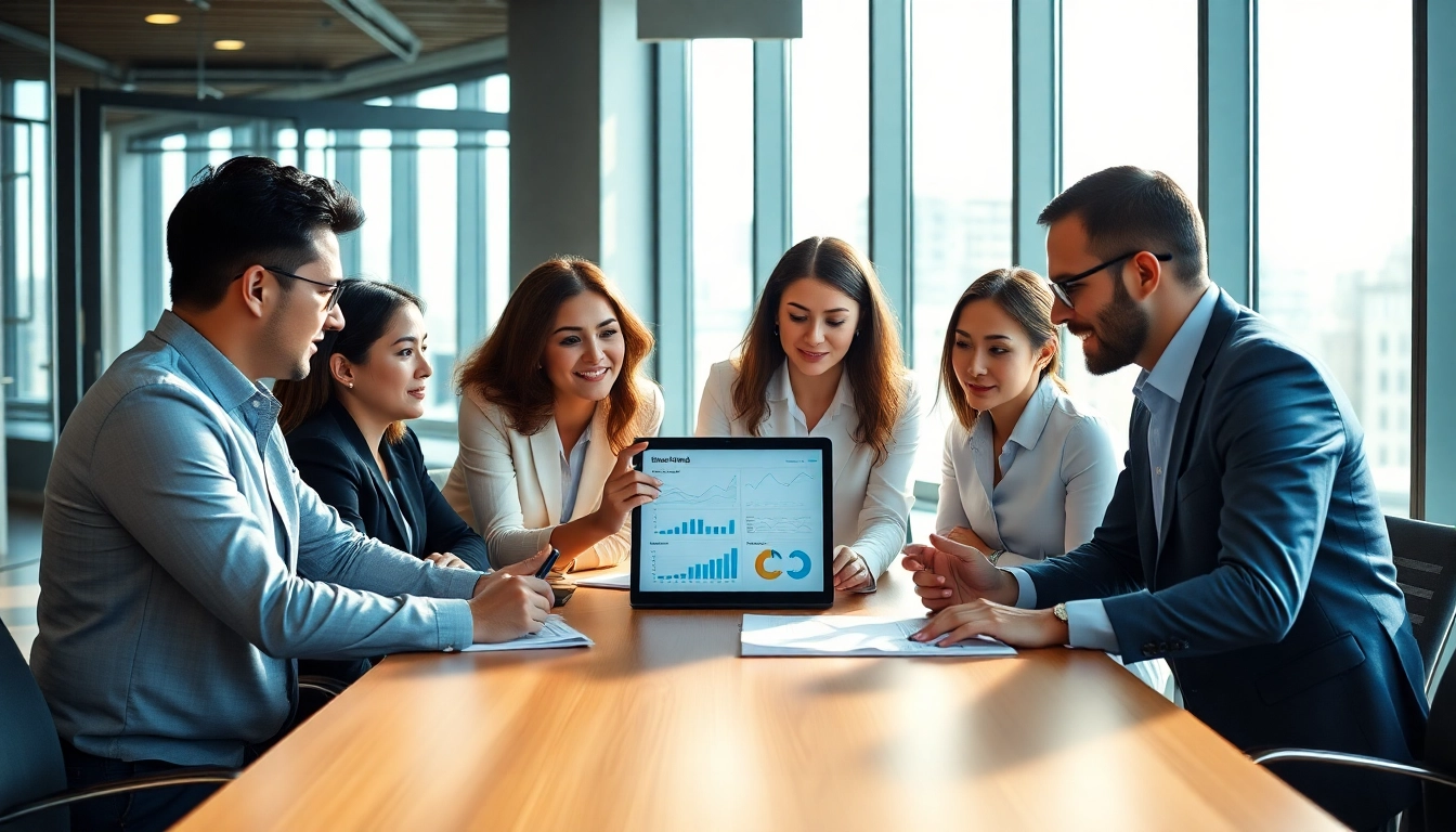 Collaborative team discussing demand planning software strategies in a modern office setting.
