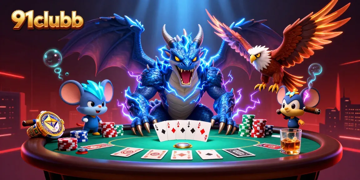 Engage with the thrilling action of 91clubb, featuring dynamic characters and immersive casino elements.