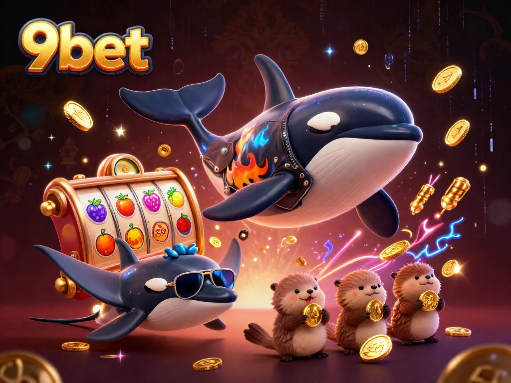 Join the excitement at 9bet with vibrant characters celebrating a jackpot in a 3D casino.