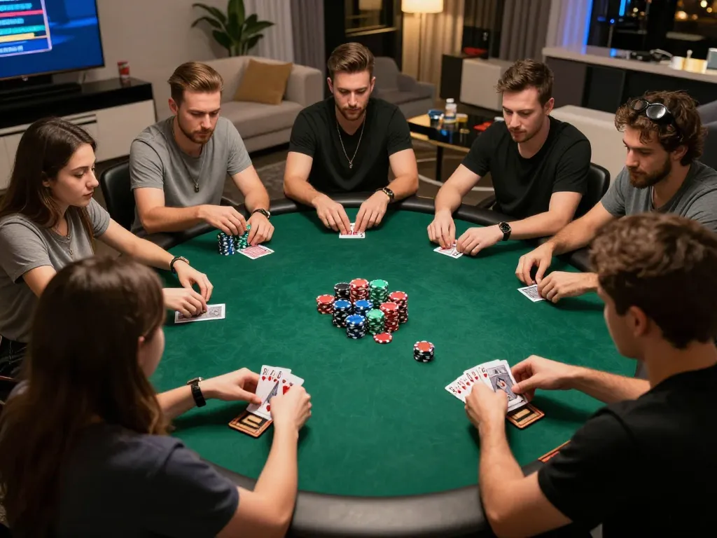 Play poker at lc 88 with friends in a cozy setting, enjoying strategic gambling and social interaction.