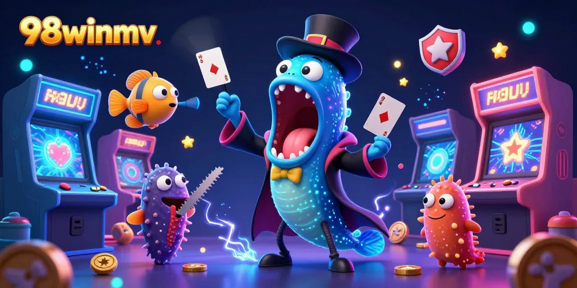 Experience exciting moments at 98winmv with bioluminescent deep-sea characters showcasing thrilling casino card tricks.