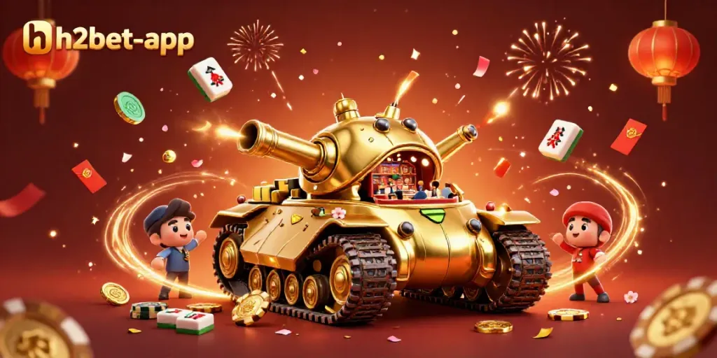 Experience the thrill of the h2bet-app as a 3D cartoon beetle tank unveils a vibrant mini casino with dynamic festivities.