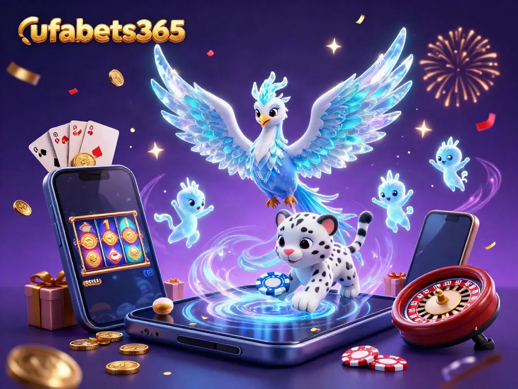 Experience the thrill of gaming with ufabets365 as an ice phoenix and snow leopard bring the casino to life!