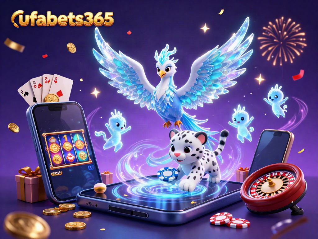 Experience the thrill of gaming with ufabets365 as an ice phoenix and snow leopard bring the casino to life!
