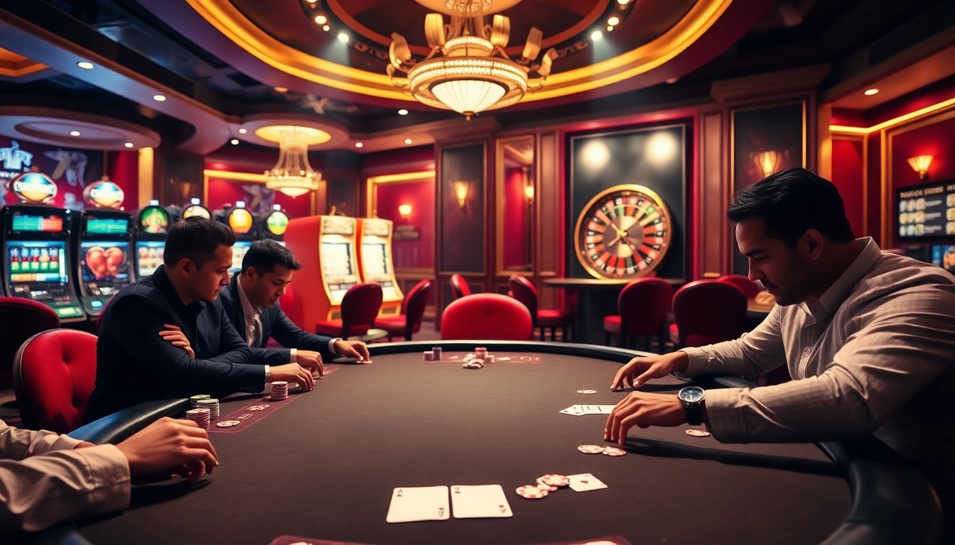 High-stakes poker action at a vibrant casino showcasing the thrilling atmosphere tied to 7m.