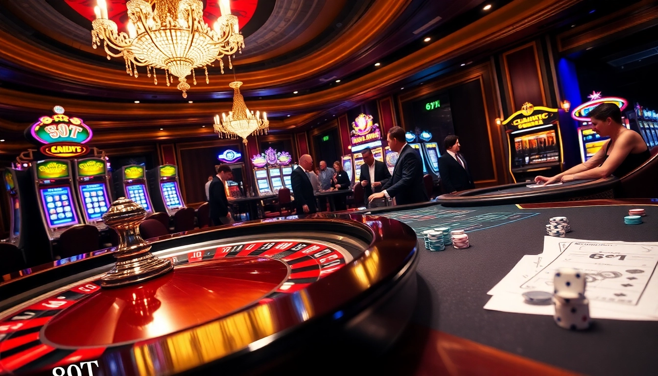 Jogadores estrategizam e fazem apostas em uma mesa de cassino luxuosa com temas 69T.