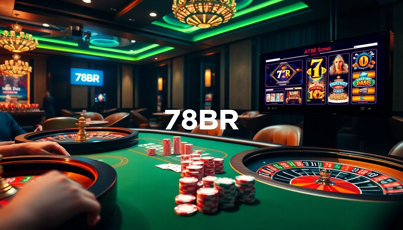 Experimente jogabilidade emocionante no cassino 78BR com fichas de pôquer e roleta.