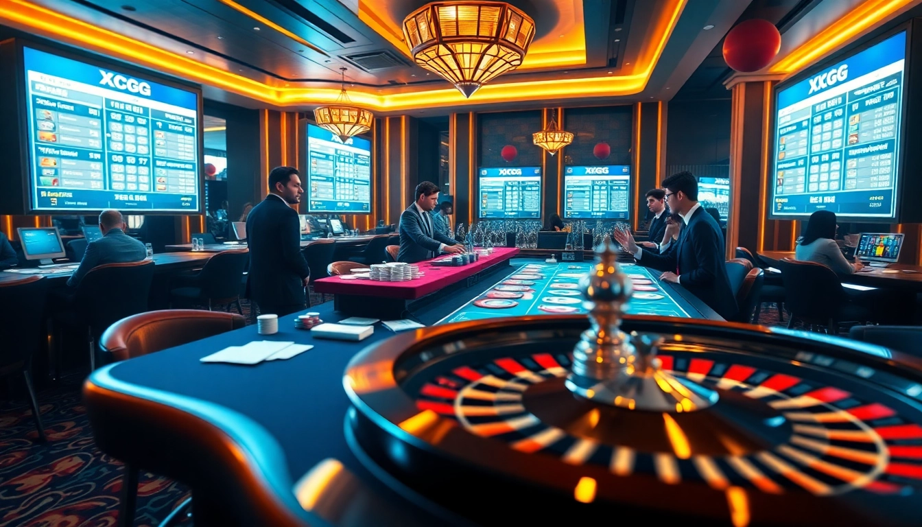 Experience the thrill of XXGG with vibrant casino tables, poker chips, and interactive gameplay.