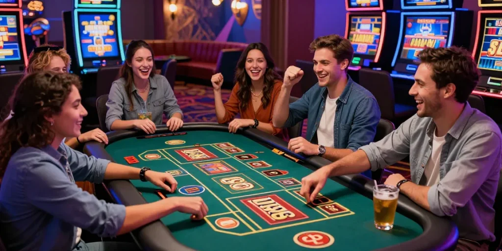 Online gaming excitement at https://lc88pro.com/ with friends enjoying casino experiences